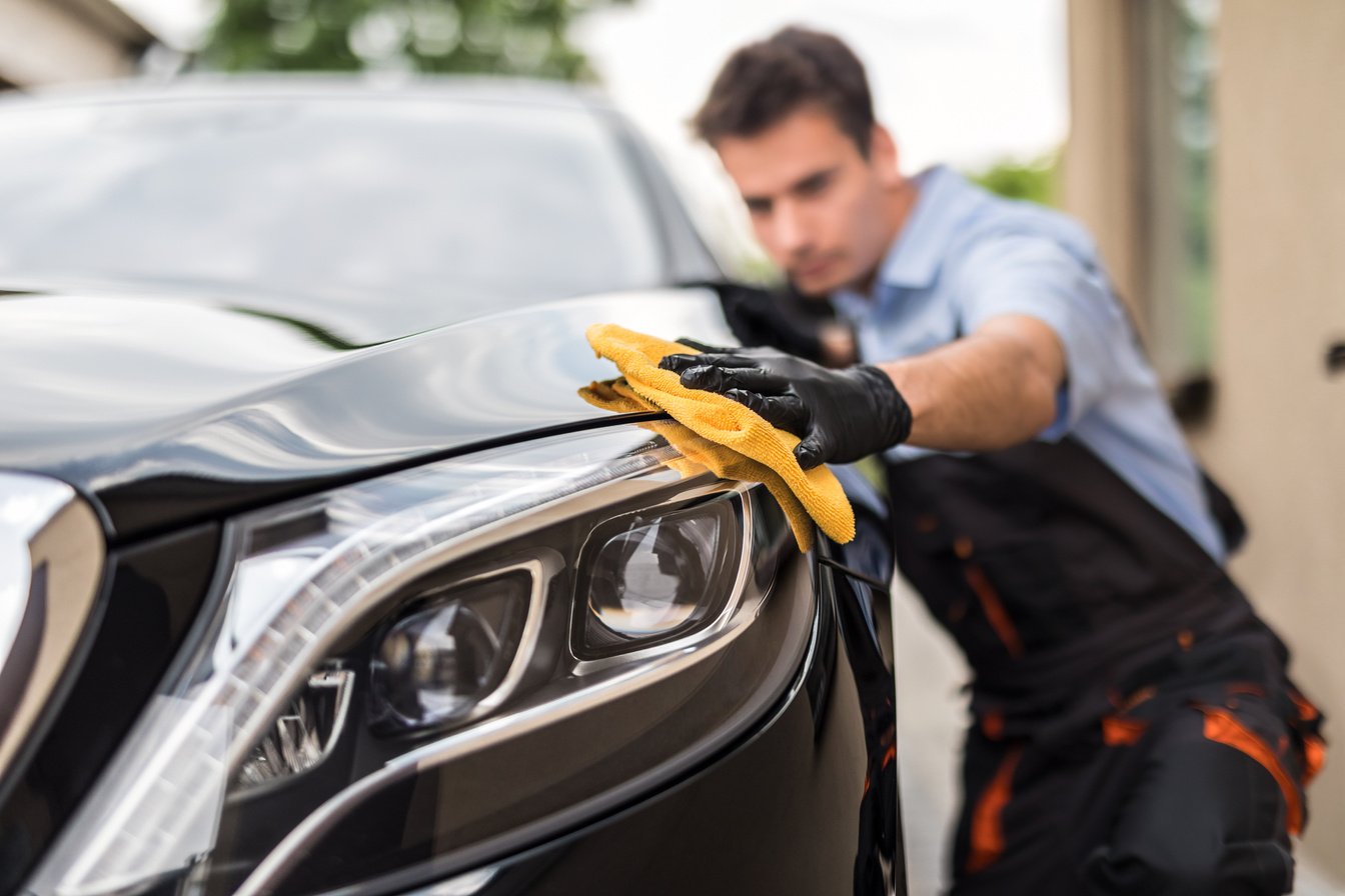 Man Doing Car Detailing